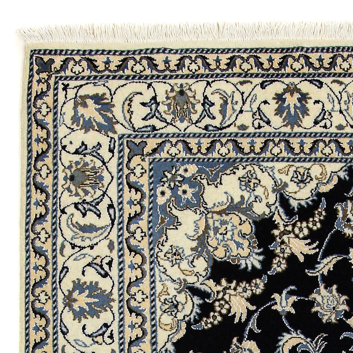 Tapis persan - Nain - 240 x 170 cm - bleu foncé