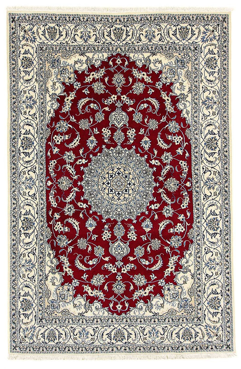 Tapis persan - Nain - 295 x 193 cm - rouge foncé