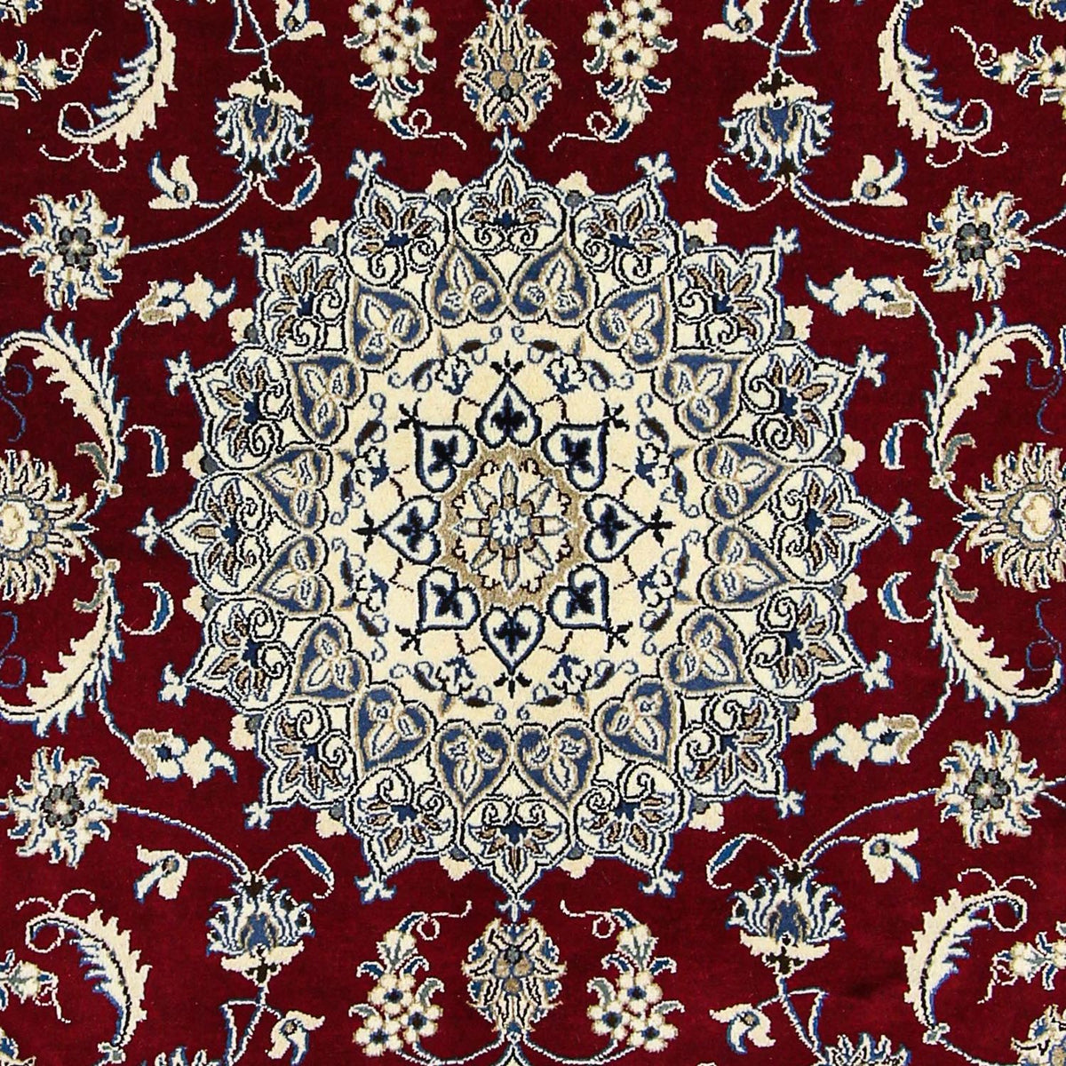 Tapis persan - Nain - 297 x 200 cm - rouge foncé