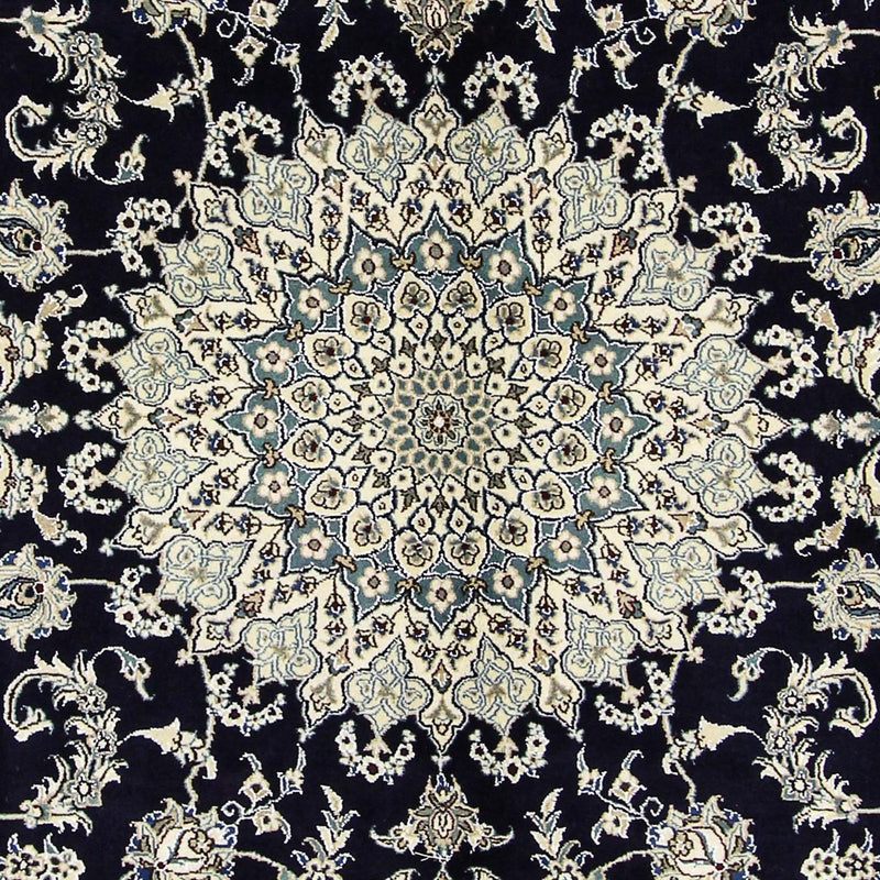 Tapis persan - Nain - 343 x 251 cm - bleu foncé