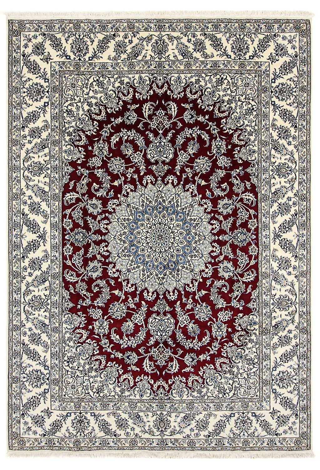 Tapis persan - Nain - 346 x 246 cm - rouge foncé