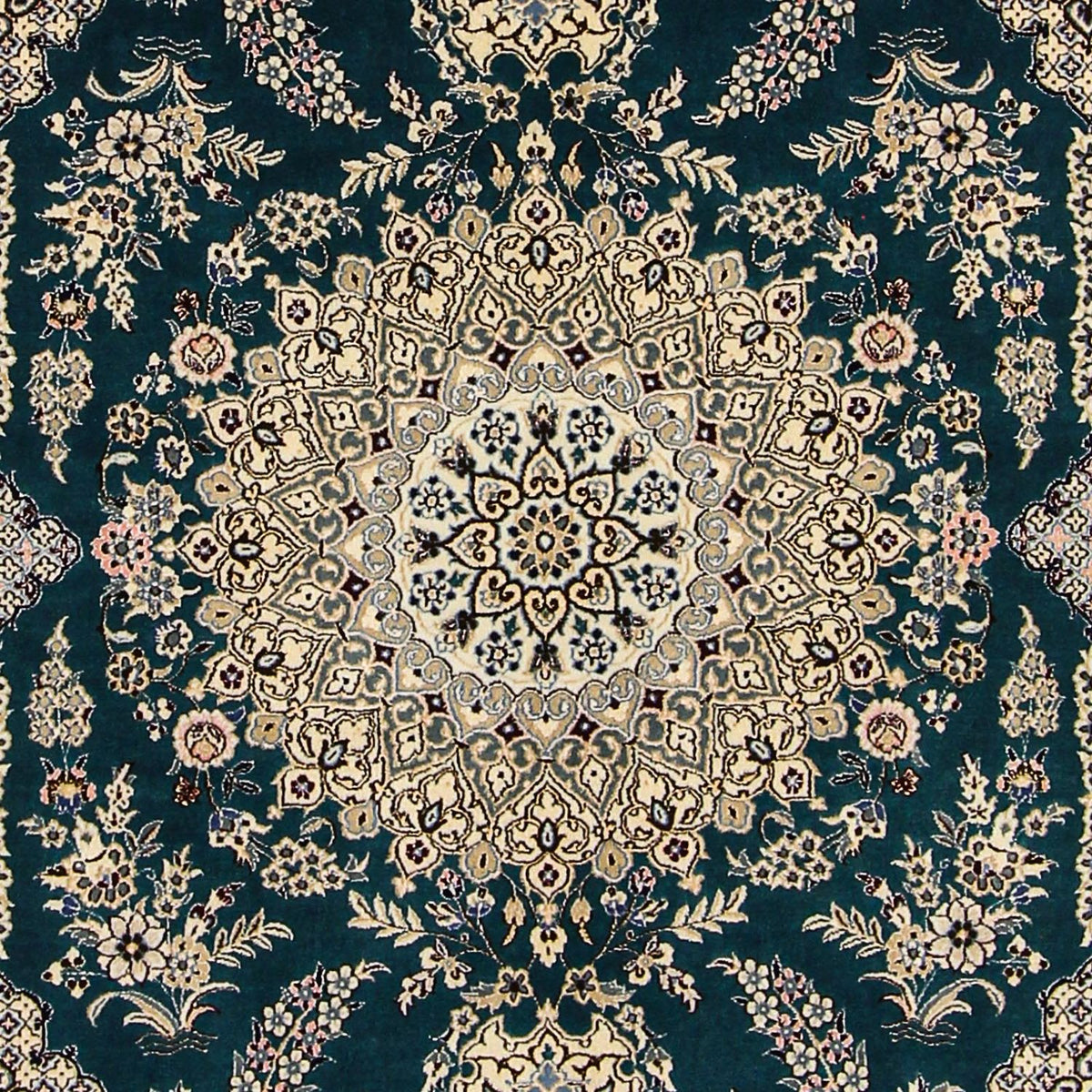 Tapis persan - Nain - Premium - 234 x 156 cm - bleu foncé