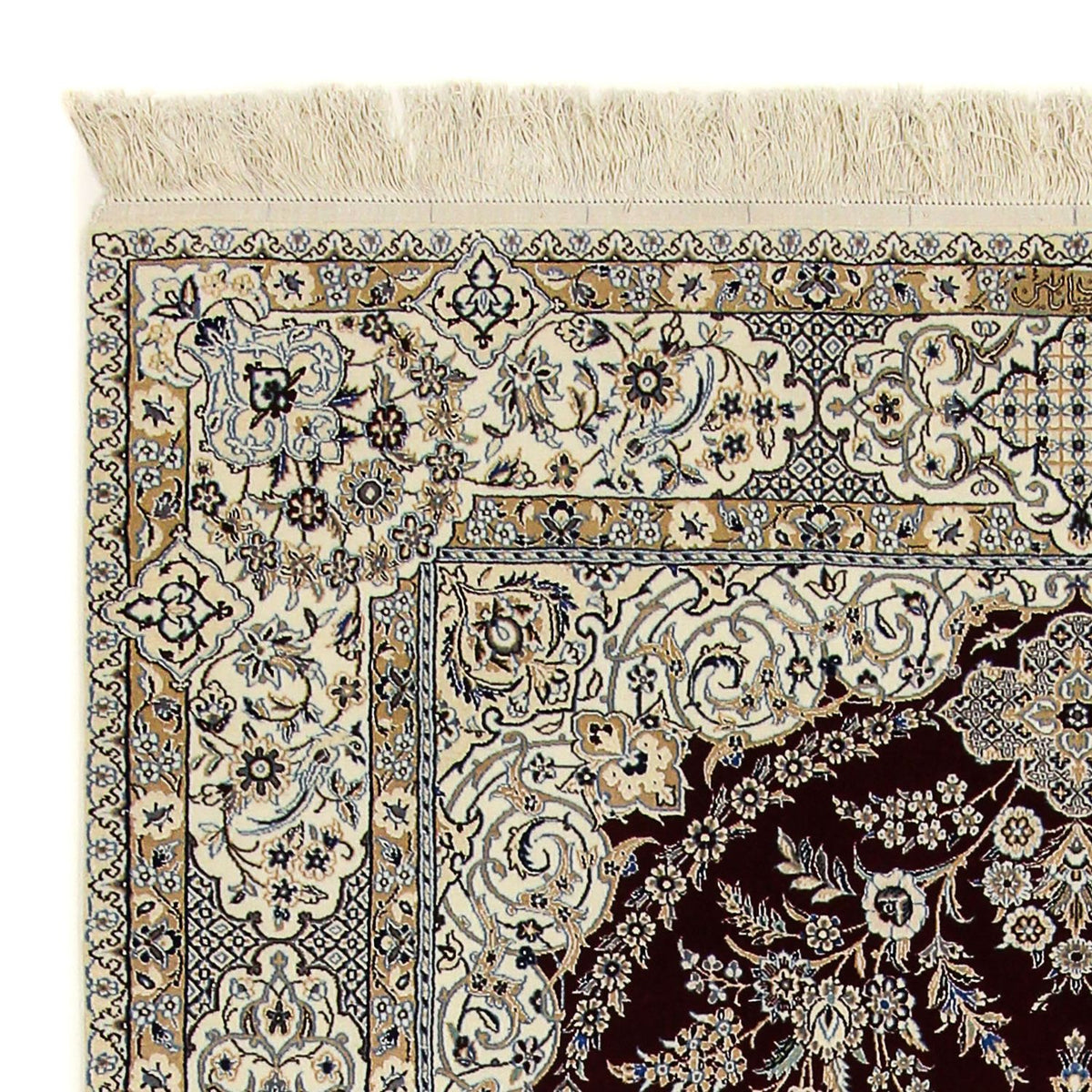 Tapis persan - Nain - Premium - 245 x 151 cm - bleu foncé