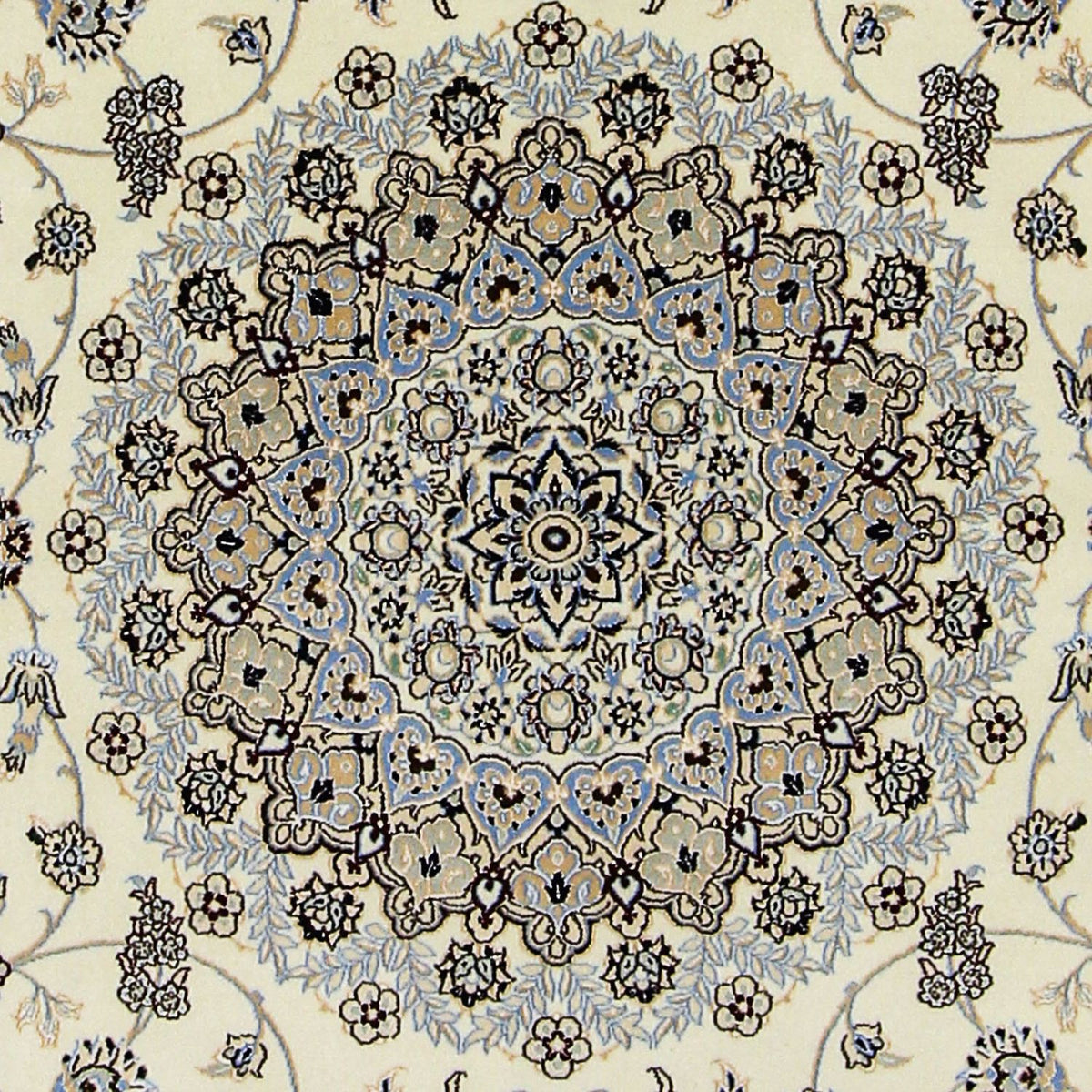 Tapis persan - Nain - Premium carré - 205 x 205 cm - beige