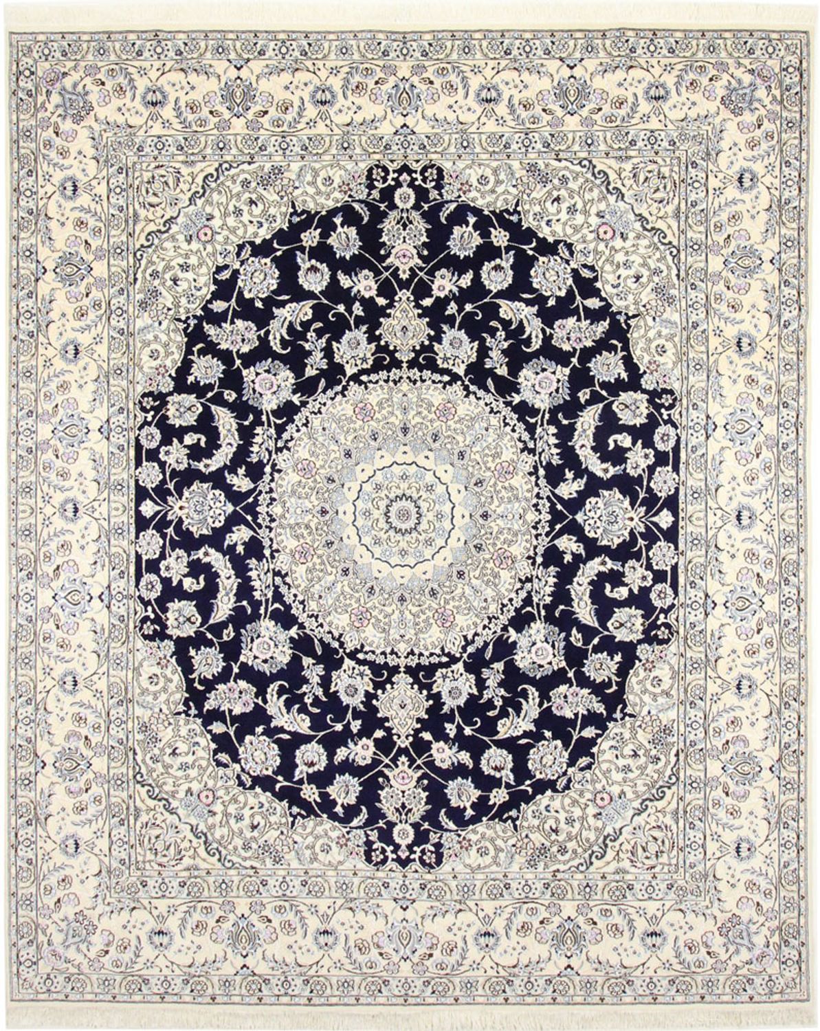 Tapis persan - Nain - Royal - 304 x 250 cm - bleu foncé
