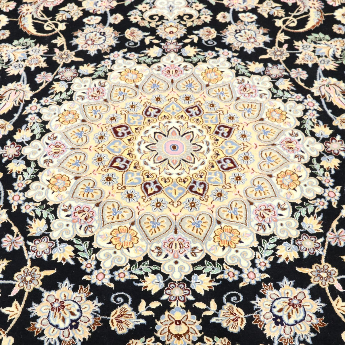 Tapis persan - Nain - Royal - 350 x 254 cm - bleu foncé