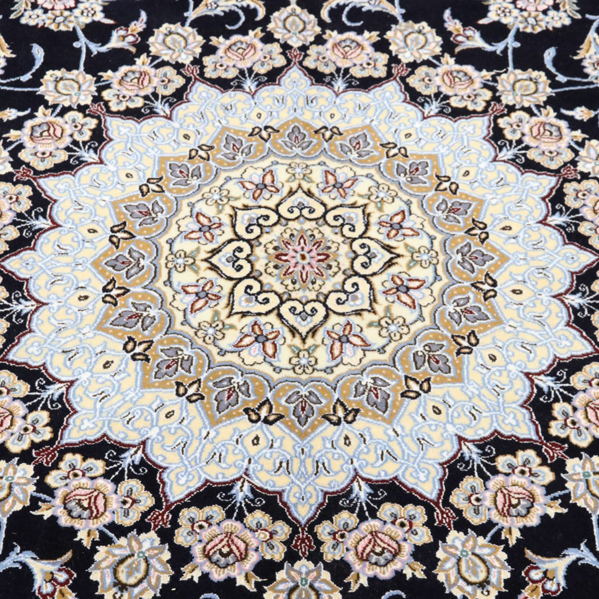 Tapis persan - Nain - Royal - 356 x 248 cm - bleu foncé