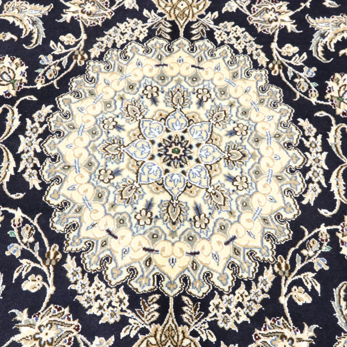 Tapis persan - Nain - Royal - 255 x 154 cm - bleu foncé