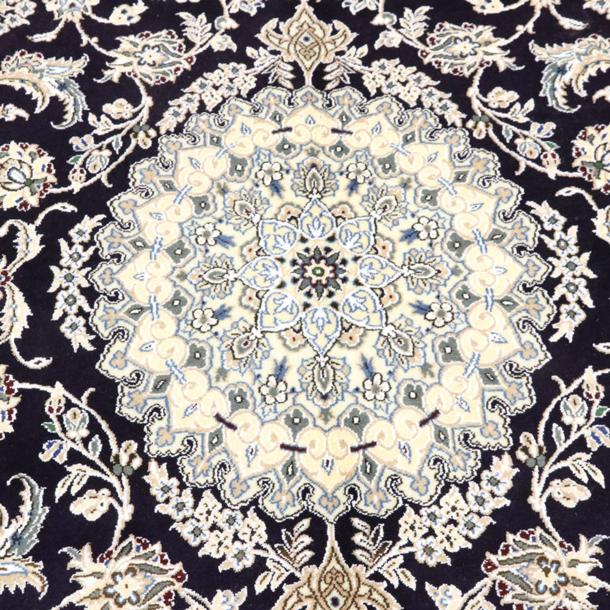Tapis persan - Nain - Royal - 246 x 154 cm - bleu foncé