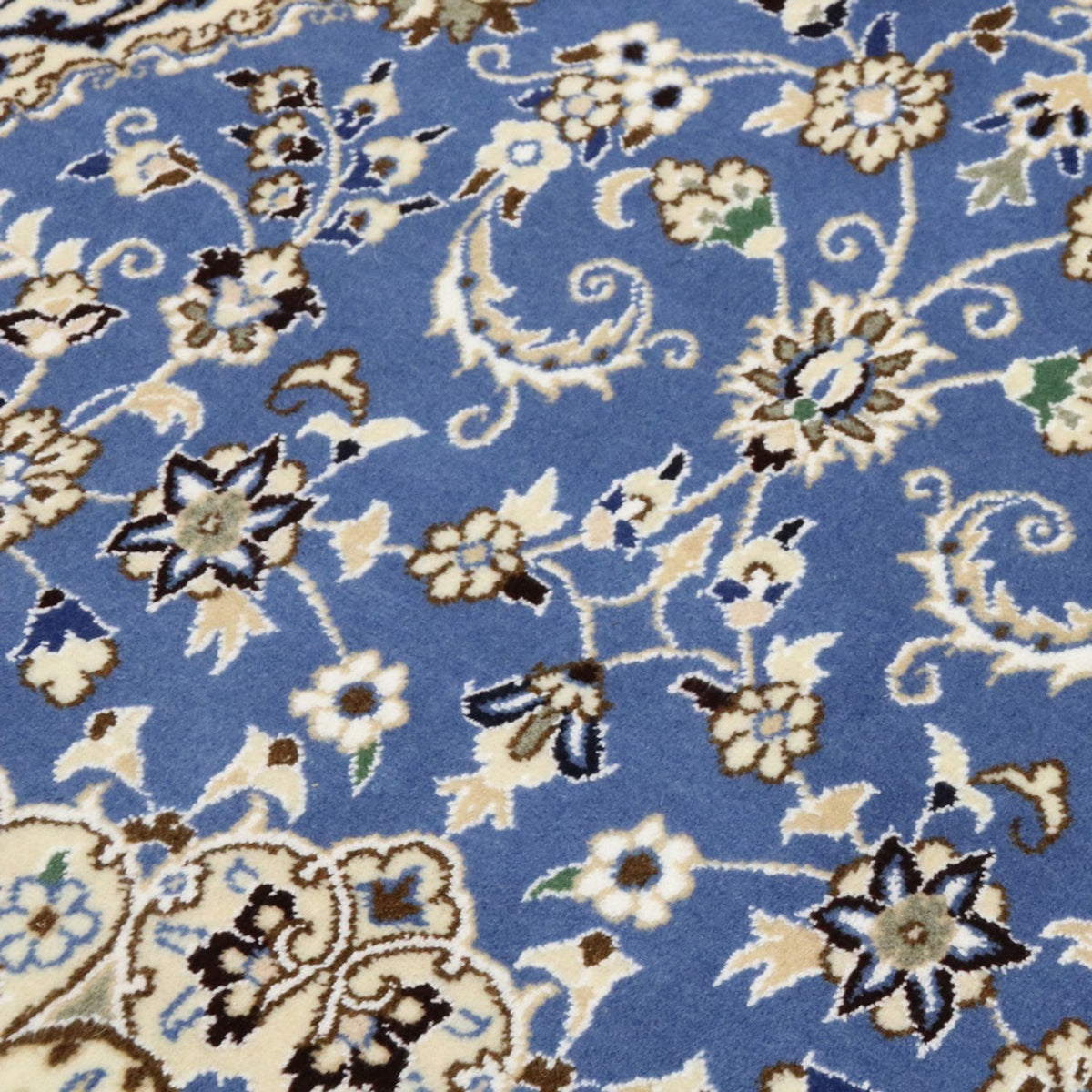 Tapis persan - Nain - Royal - 136 x 90 cm - bleu