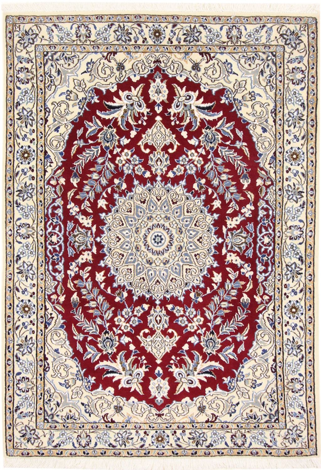 Tapis persan - Nain - Royal - 142 x 95 cm - rouge