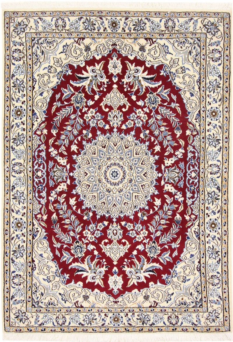Tapis persan - Nain - Royal - 142 x 95 cm - rouge