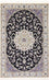 Tapis persan - Nain - Royal - 148 x 98 cm - bleu foncé