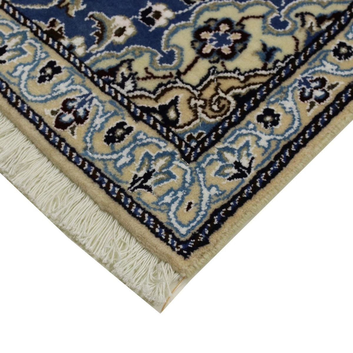 Tapis de couloir Tapis persan - Nain - Royal - 200 x 60 cm - bleu