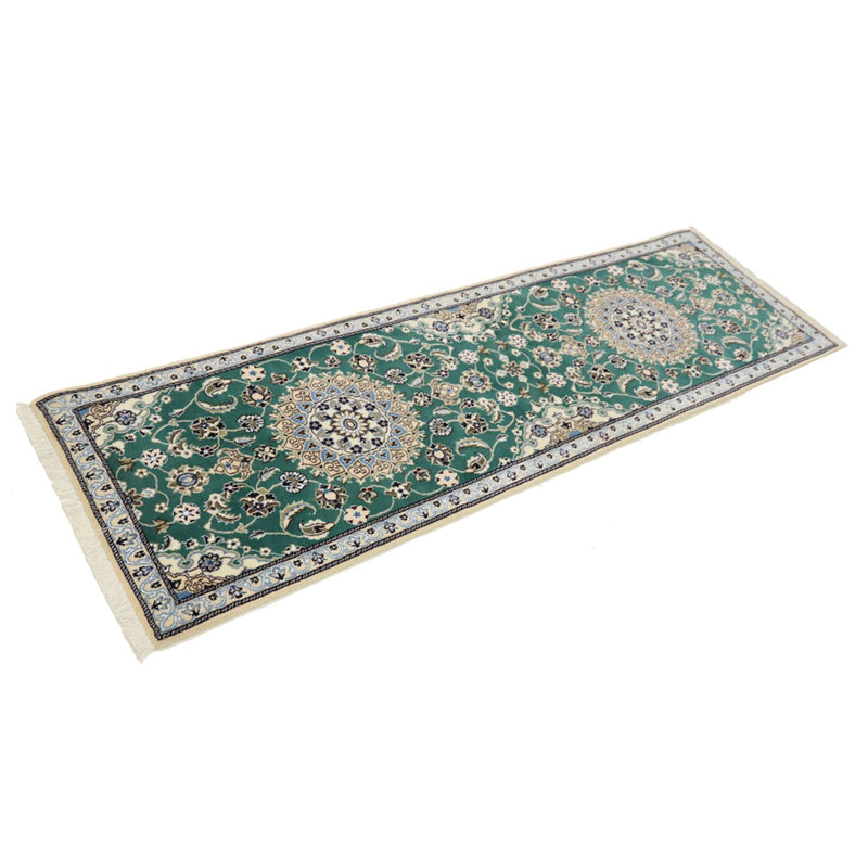 Tapis de couloir Tapis persan - Nain - Royal - 200 x 60 cm - vert