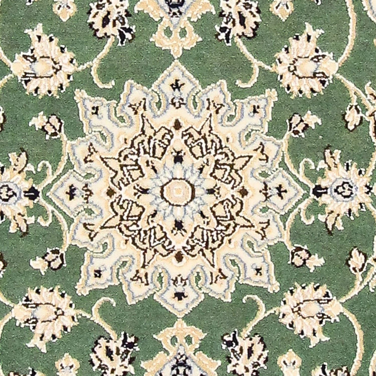 Tapis persan - Nain - Royal - 98 x 64 cm - vert