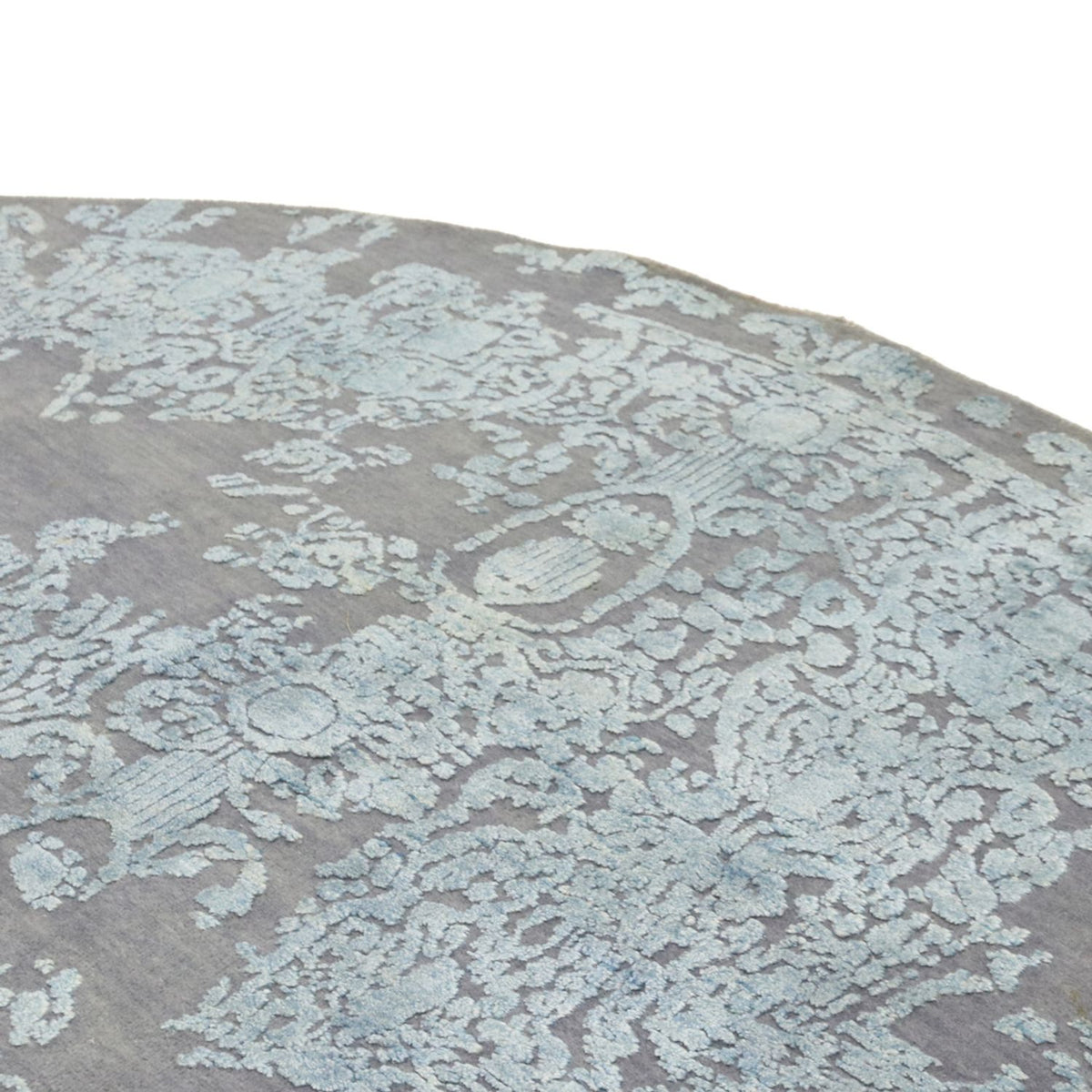 Tapis design ronde  - 243 x 243 cm - bleu clair