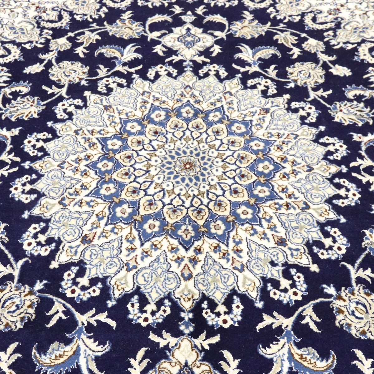 Tapis persan - Nain - 297 x 240 cm - bleu foncé