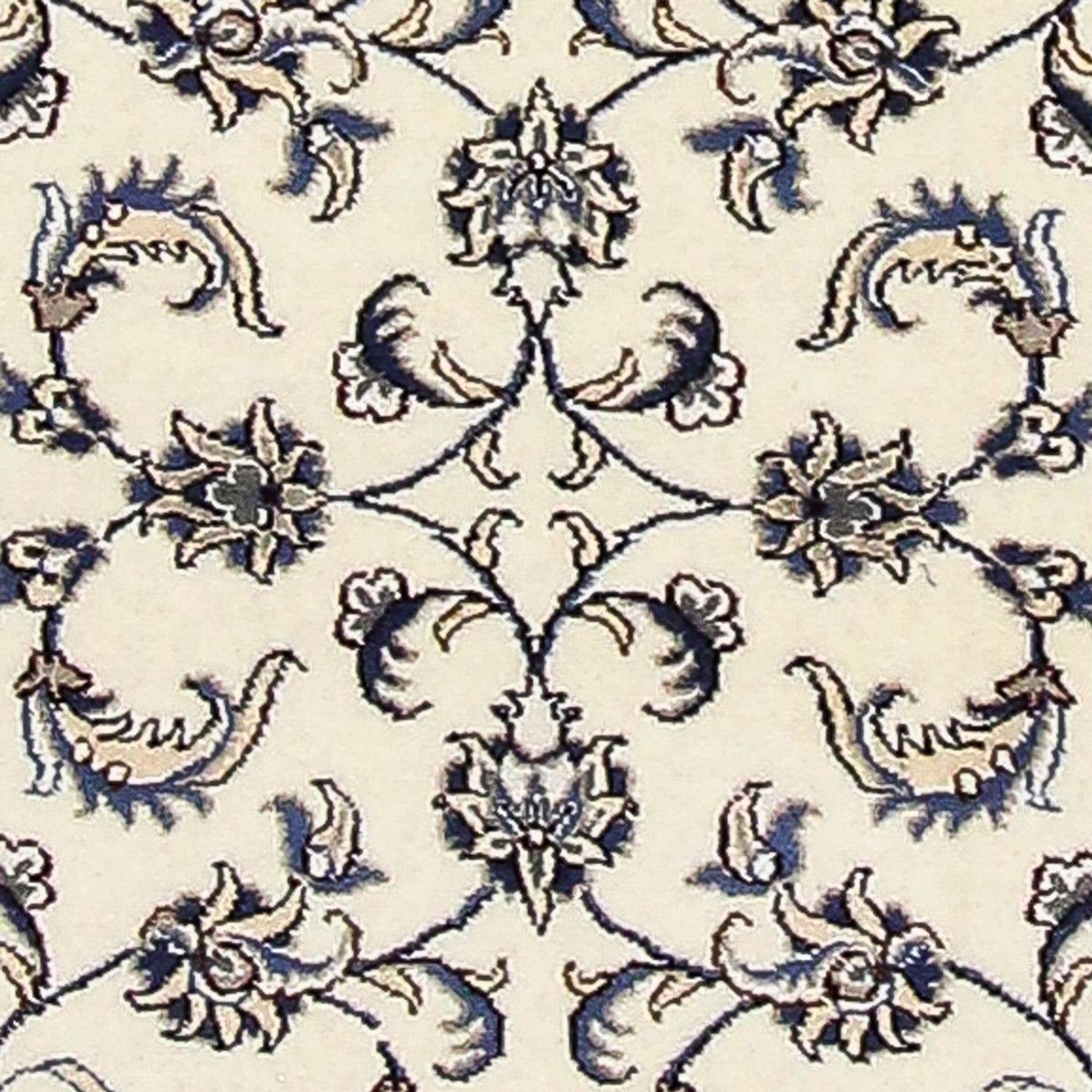Tapis de couloir Tapis persan - Nain - 378 x 80 cm - crème