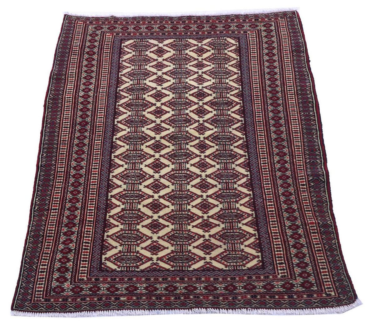 Tapis afghan - 164 x 121 cm - rouge bordeaux
