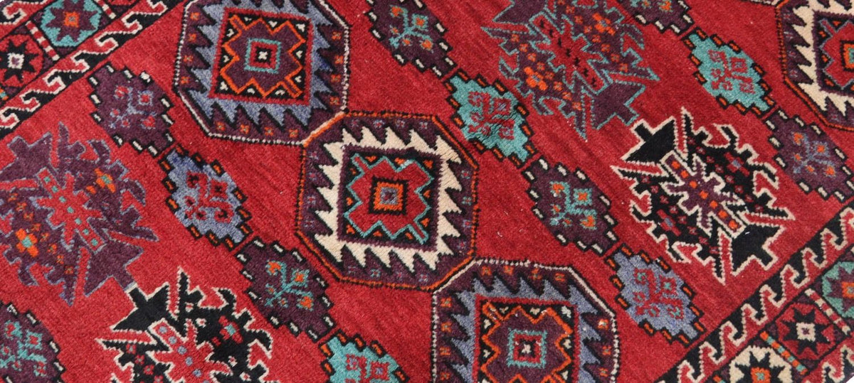 Tapis Belutsch - 198 x 102 cm - rouge foncé