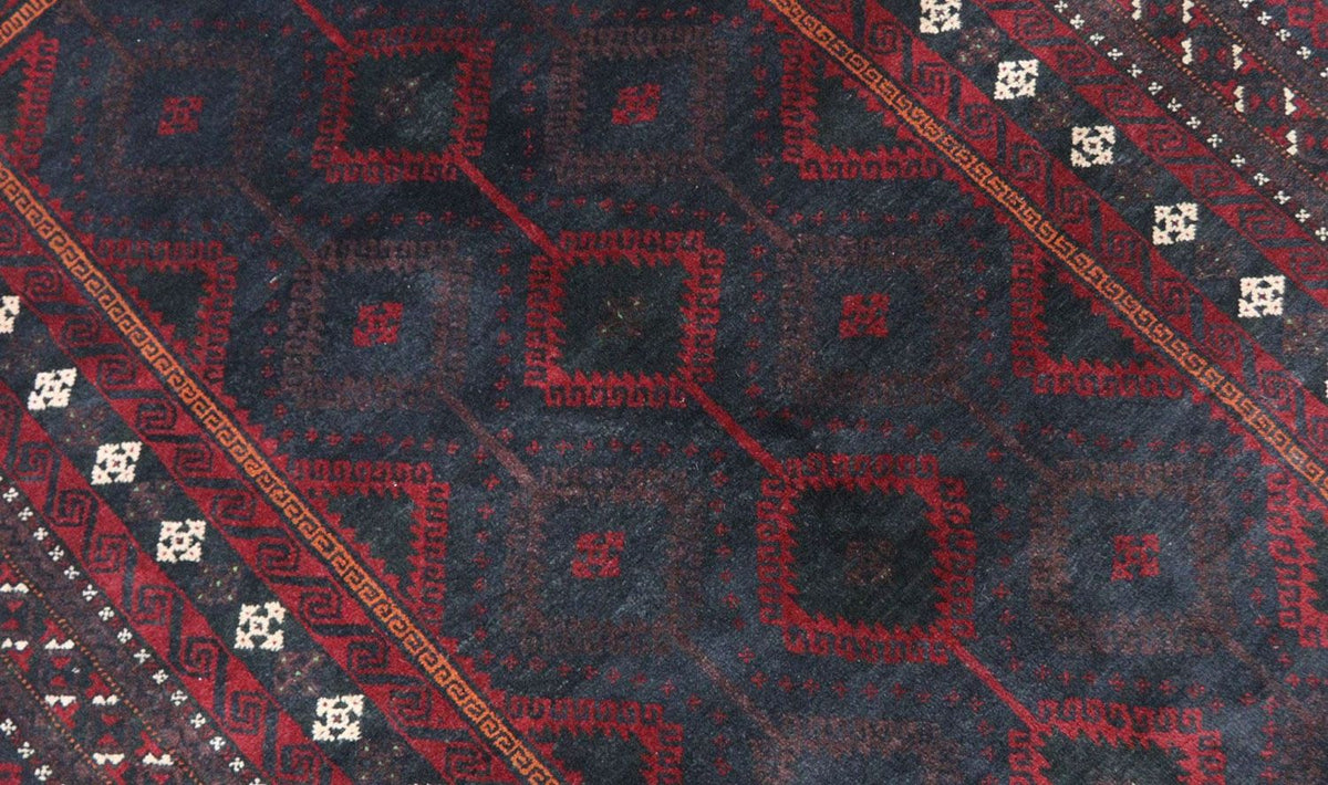 Tapis Belutsch - 191 x 115 cm - rouge foncé