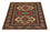 Tapis afghan carré  - 145 x 135 cm - rouge