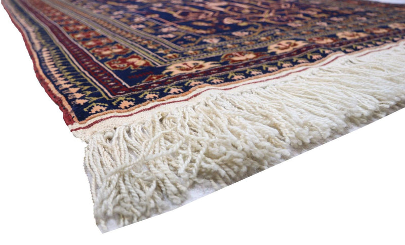 Tapis afghan - 131 x 87 cm - bleu foncé