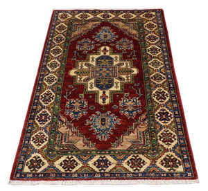 Tapis Ziegler - Kazak - 155 x 102 cm - rouge foncé