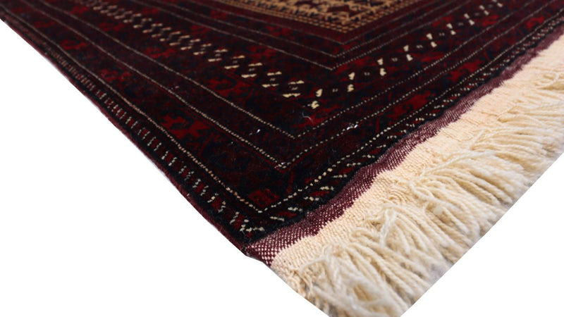 Tapis afghan - 120 x 80 cm - rouge foncé