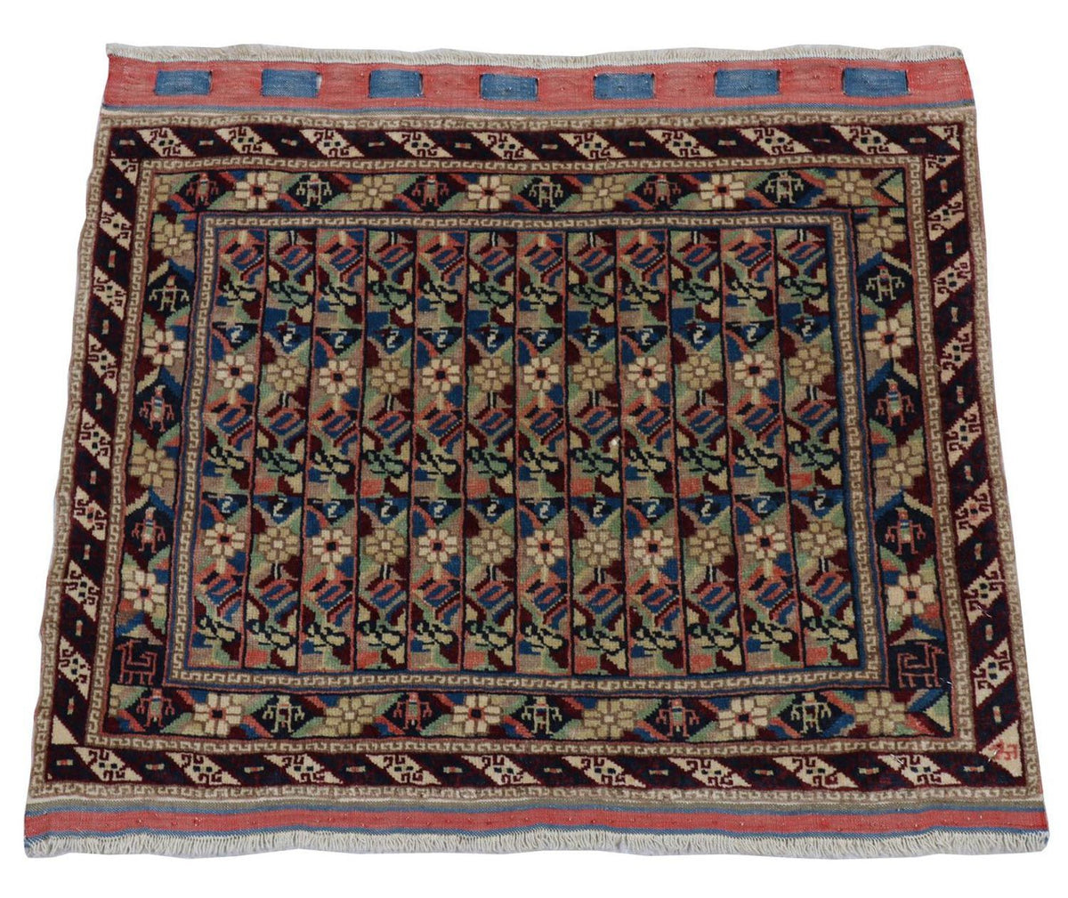 Tapis afghan - Boukhara - 75 x 56 cm - bleu