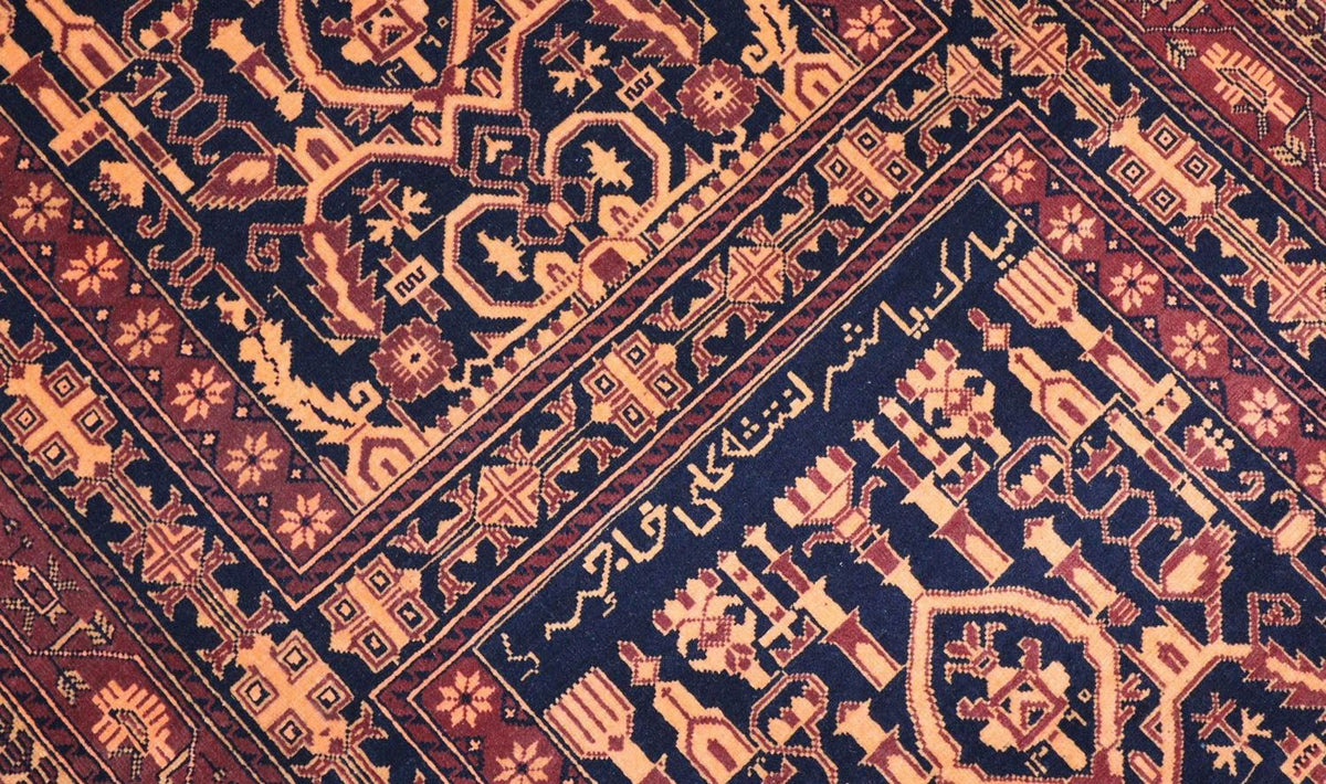 Tapis afghan - 150 x 100 cm - noir