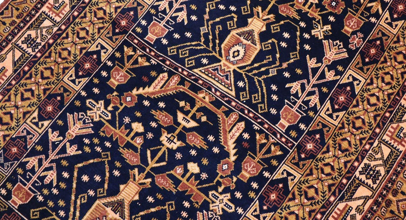 Tapis afghan - 140 x 102 cm - noir