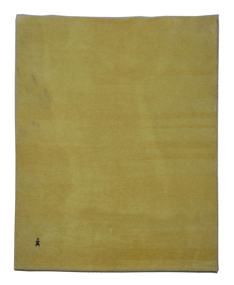 Tapis Gabbeh - Loribaft Persan - 155 x 128 cm - vert olive