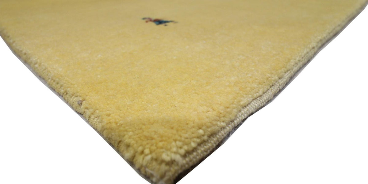 Tapis Gabbeh - Loribaft Persan - 155 x 128 cm - vert olive