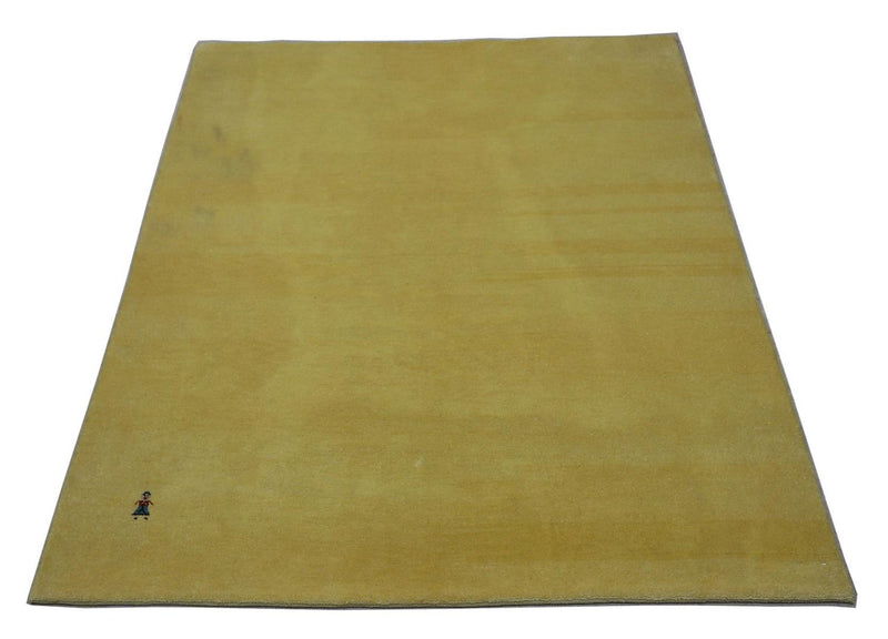 Tapis Gabbeh - Loribaft Persan - 155 x 128 cm - vert olive