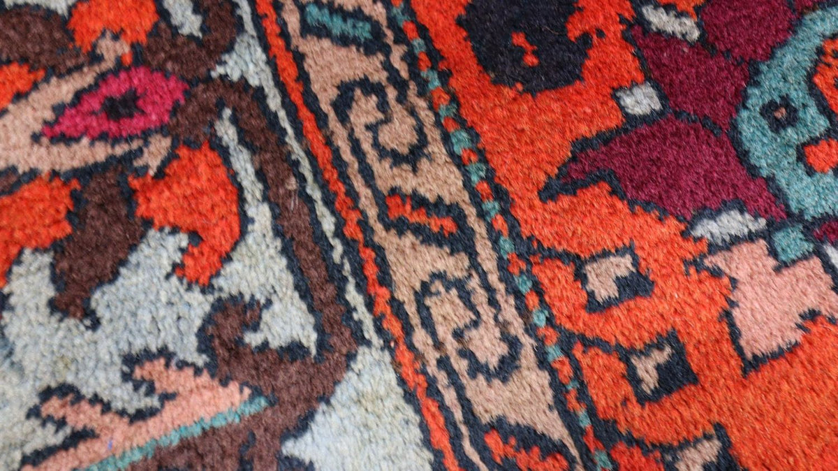 Tapis oriental - 210 x 133 cm - rouge foncé