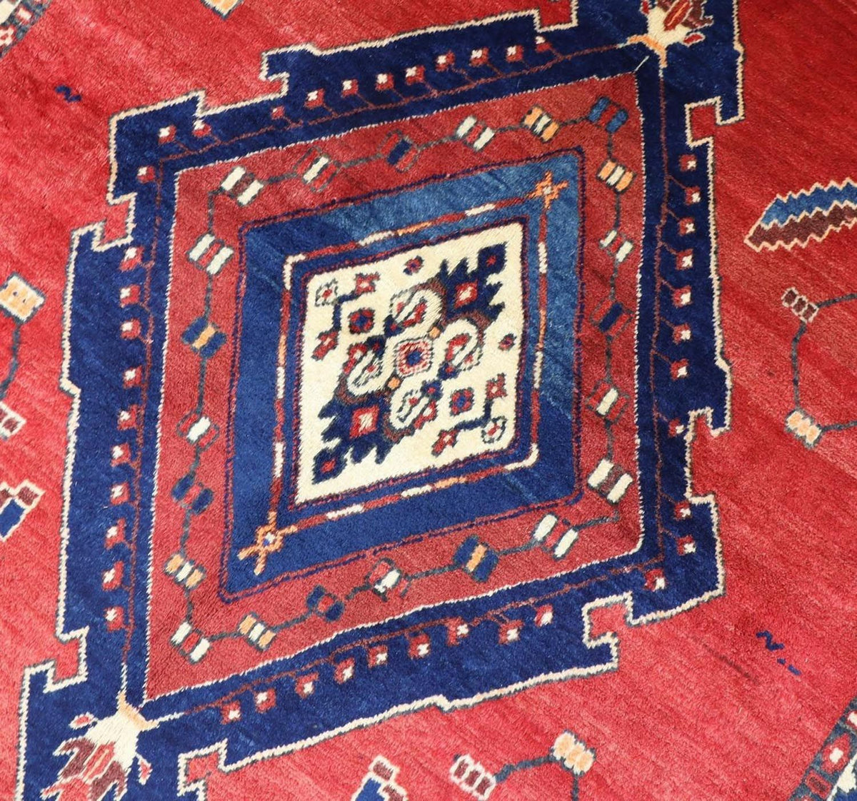 Tapis persan - Nomadic - 212 x 154 cm - rouge