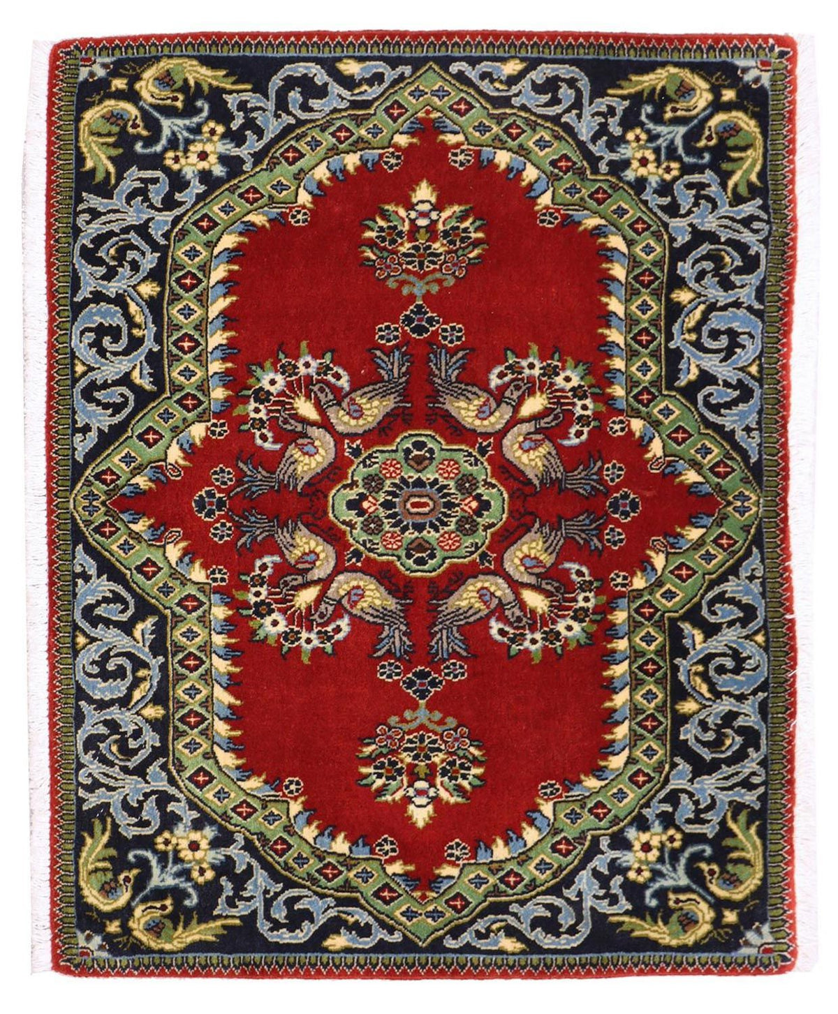 Tapis persan - Keshan - 97 x 73 cm - rouge