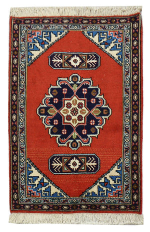 Tapis persan - Nomadic - 95 x 70 cm - rouge
