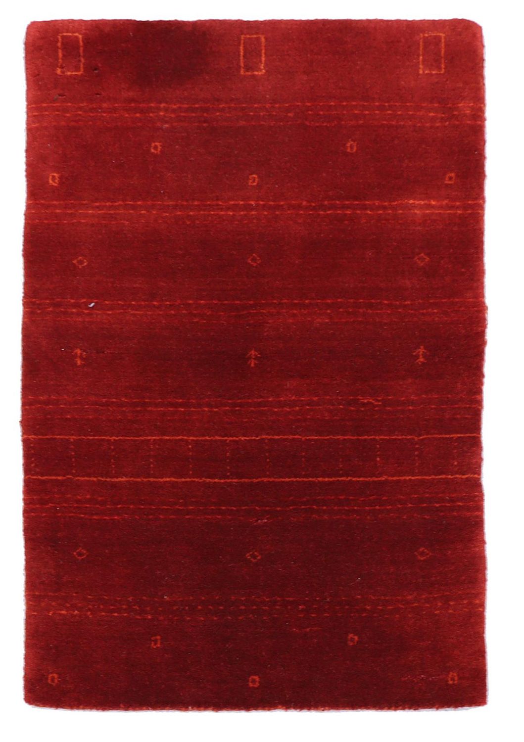 Tapis Gabbeh - Persan - 90 x 60 cm - rouge