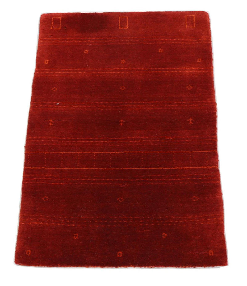 Tapis Gabbeh - Persan - 90 x 60 cm - rouge