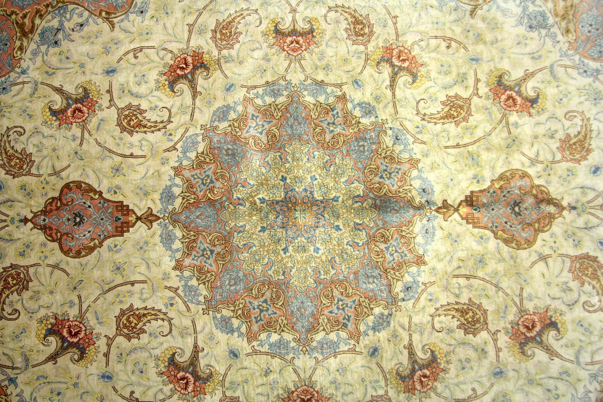 Tapis en soie - Ghom soie - Premium - 240 x 155 cm - beige