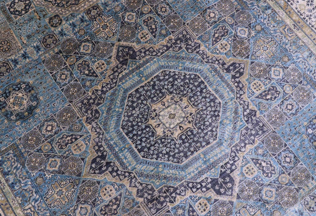 Tapis Ziegler - 355 x 270 cm - bleu clair
