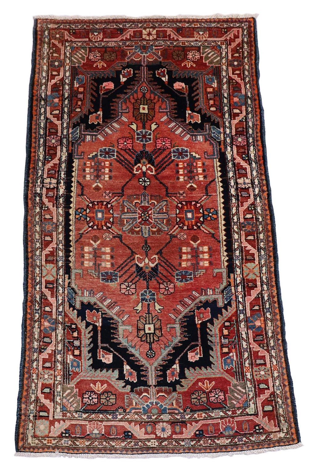 Tapis persan - Nomadic - 206 x 116 cm - bleu foncé
