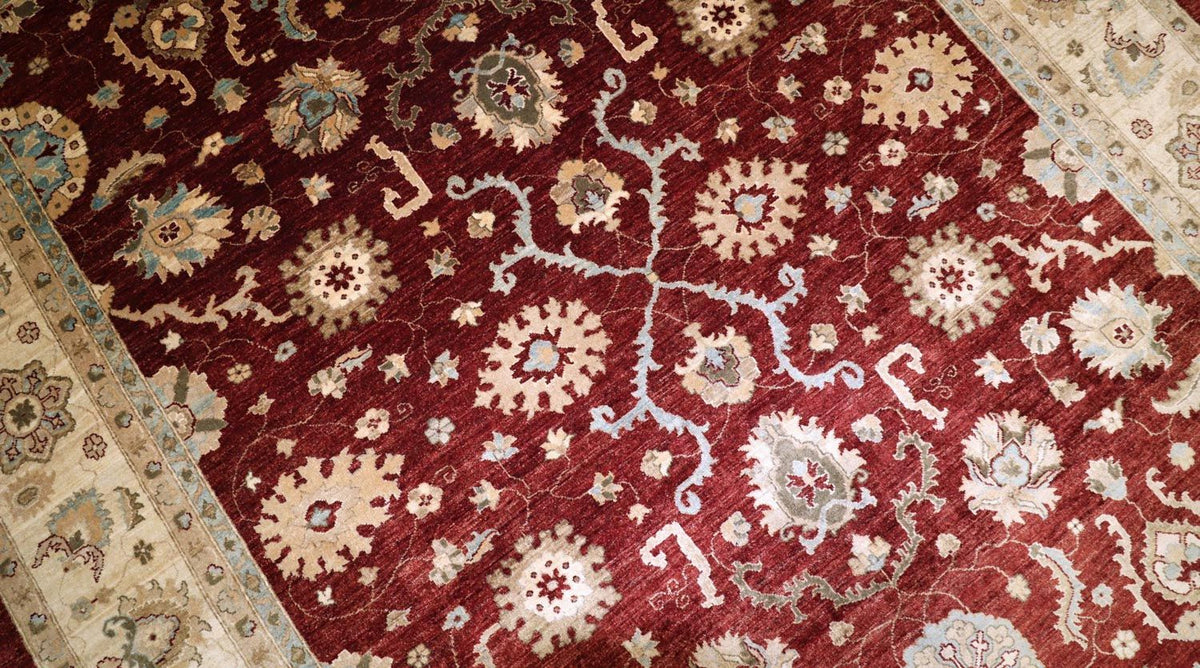 Tapis Ziegler - 357 x 276 cm - rouge foncé