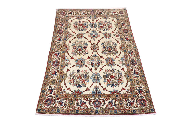 Tapis persan - Ghom - 204 x 135 cm - beige