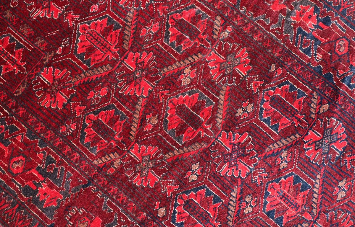 Tapis afghan - 119 x 76 cm - rouge foncé