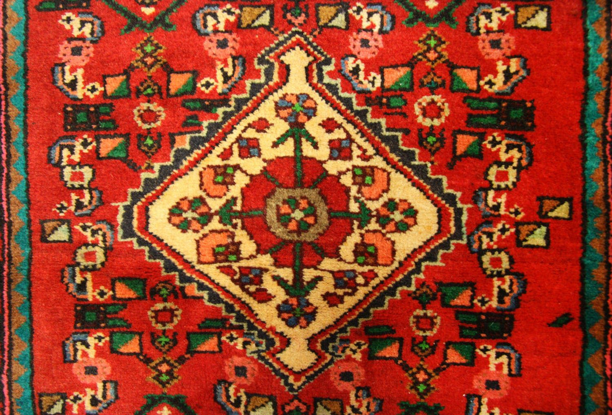 Tapis de couloir Tapis persan - Nomadic - 367 x 80 cm - rouge