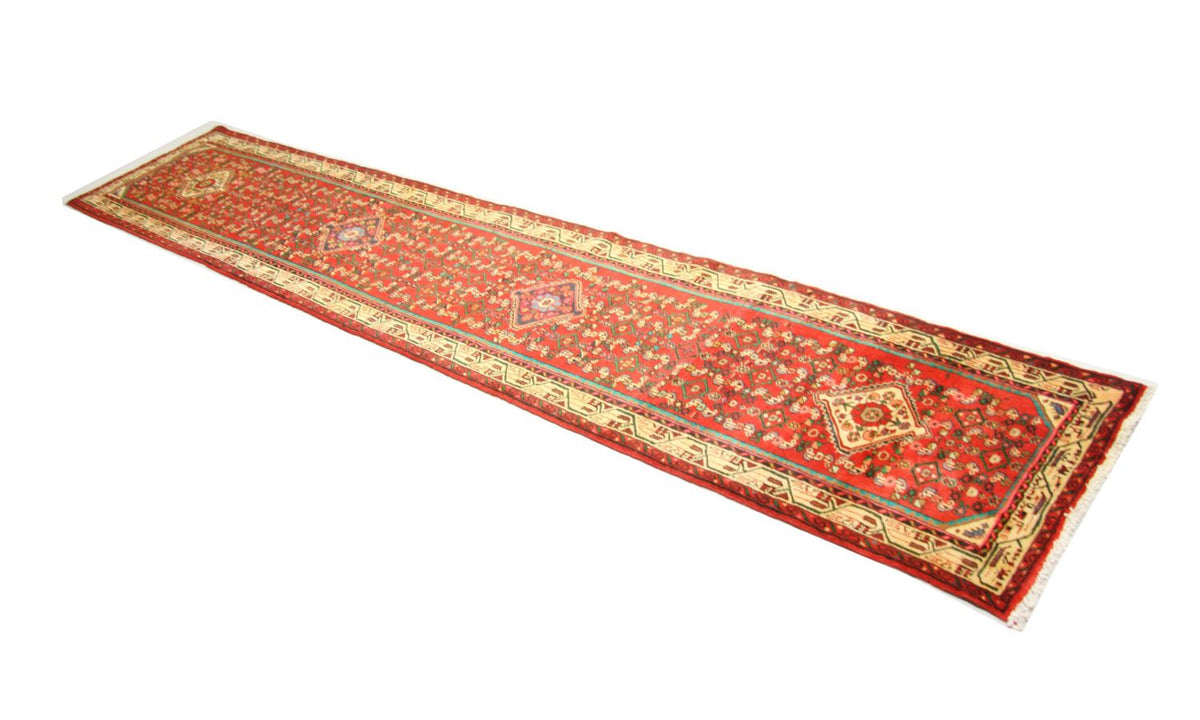 Tapis de couloir Tapis persan - Nomadic - 367 x 80 cm - rouge
